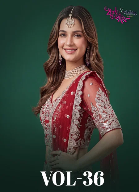 Zeel Vol 37 Soft Net Sequence Embroidery Work Lehenga Choli